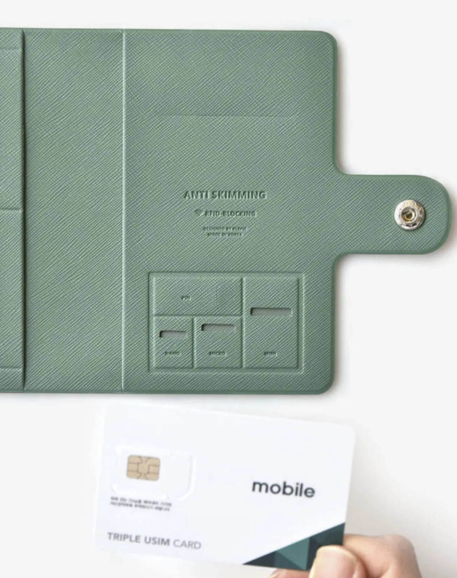 Classy Anti Skimming Passport & SIM Card Case