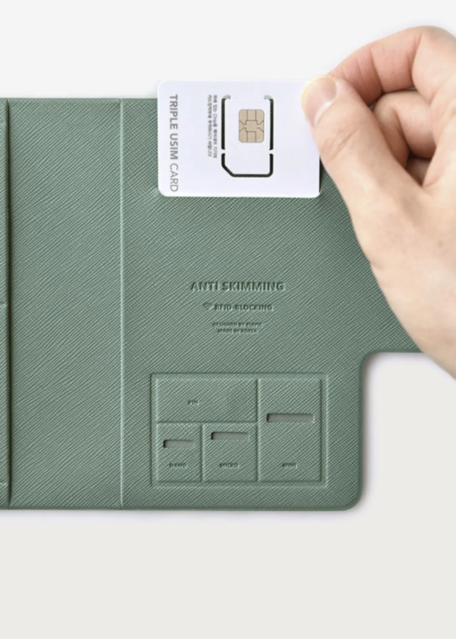 Classy Anti Skimming Passport & SIM Card Case