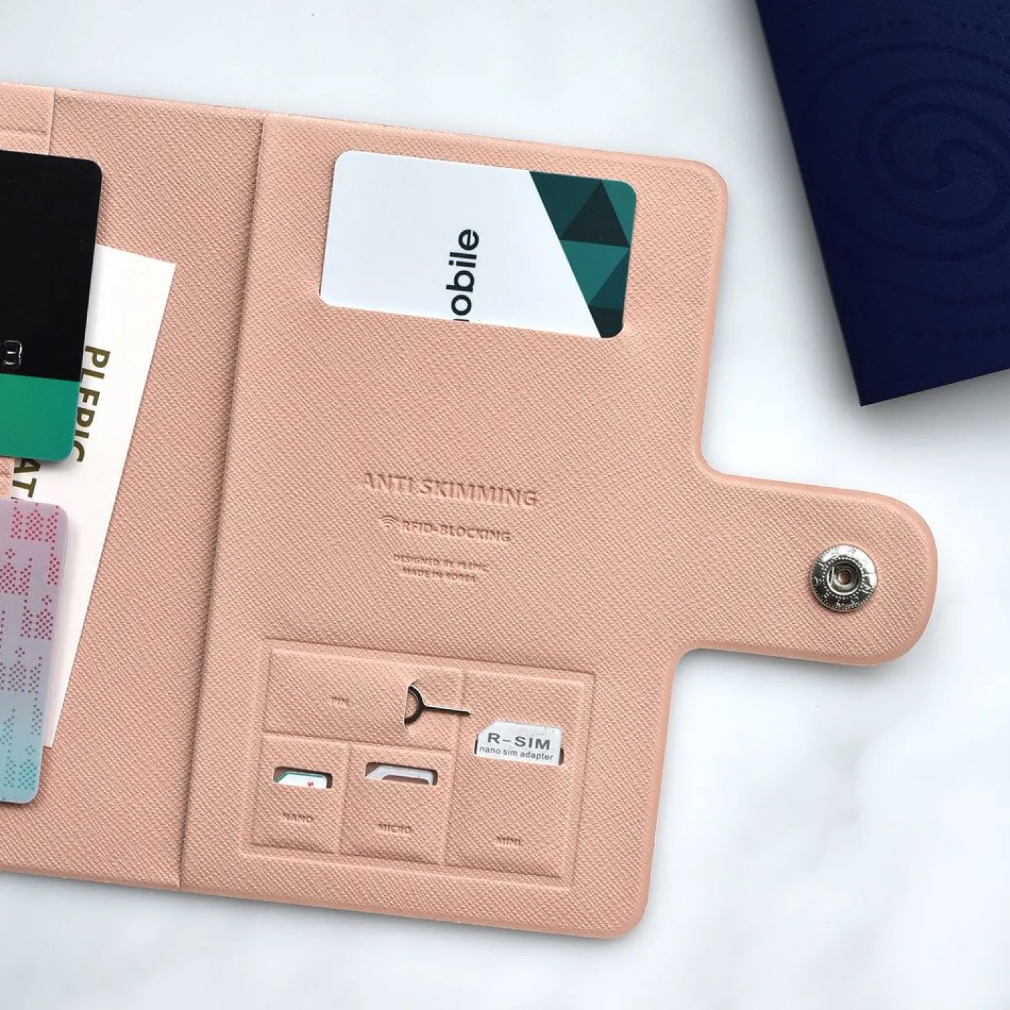 Classy Anti Skimming Passport & SIM Card Case