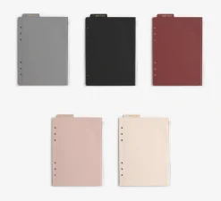 Classy Leather 6 Ring A5 Zipper Pocket