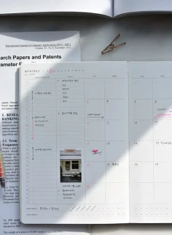 Classy Textured Leather B6 Weekly Planner