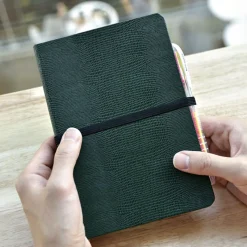 Classy Textured Leather B6 Weekly Planner