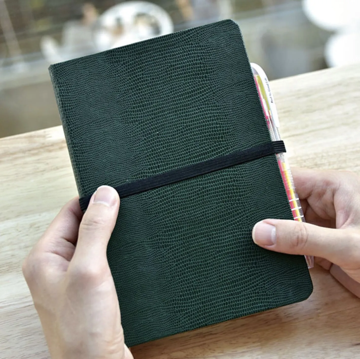 Classy Textured Leather B6 Weekly Planner