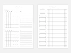 Classy Textured Leather B6 Weekly Planner