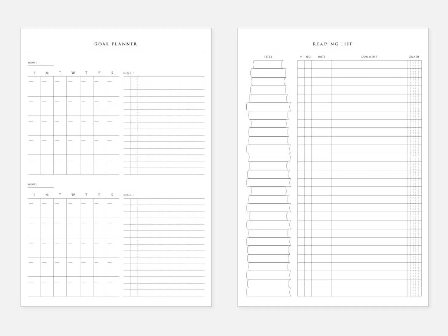Classy Textured Leather B6 Weekly Planner