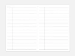 Classy Textured Leather B6 Weekly Planner