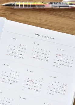 Classy Textured Leather B6 Weekly Planner