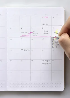 Classy Textured Leather B6 Weekly Planner