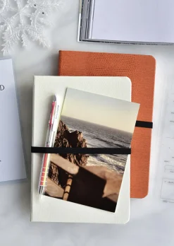 Classy Textured Leather B6 Weekly Planner