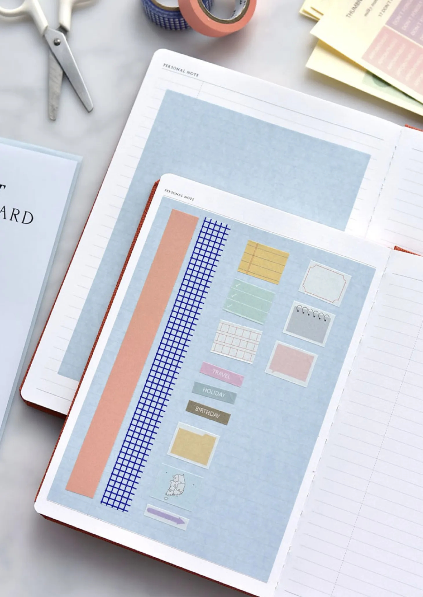 Classy Textured Leather B6 Weekly Planner