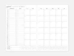 Classy Textured Leather B6 Weekly Planner