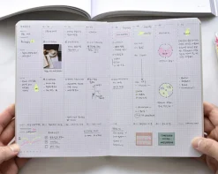 Classy Textured Leather B6 Weekly Planner