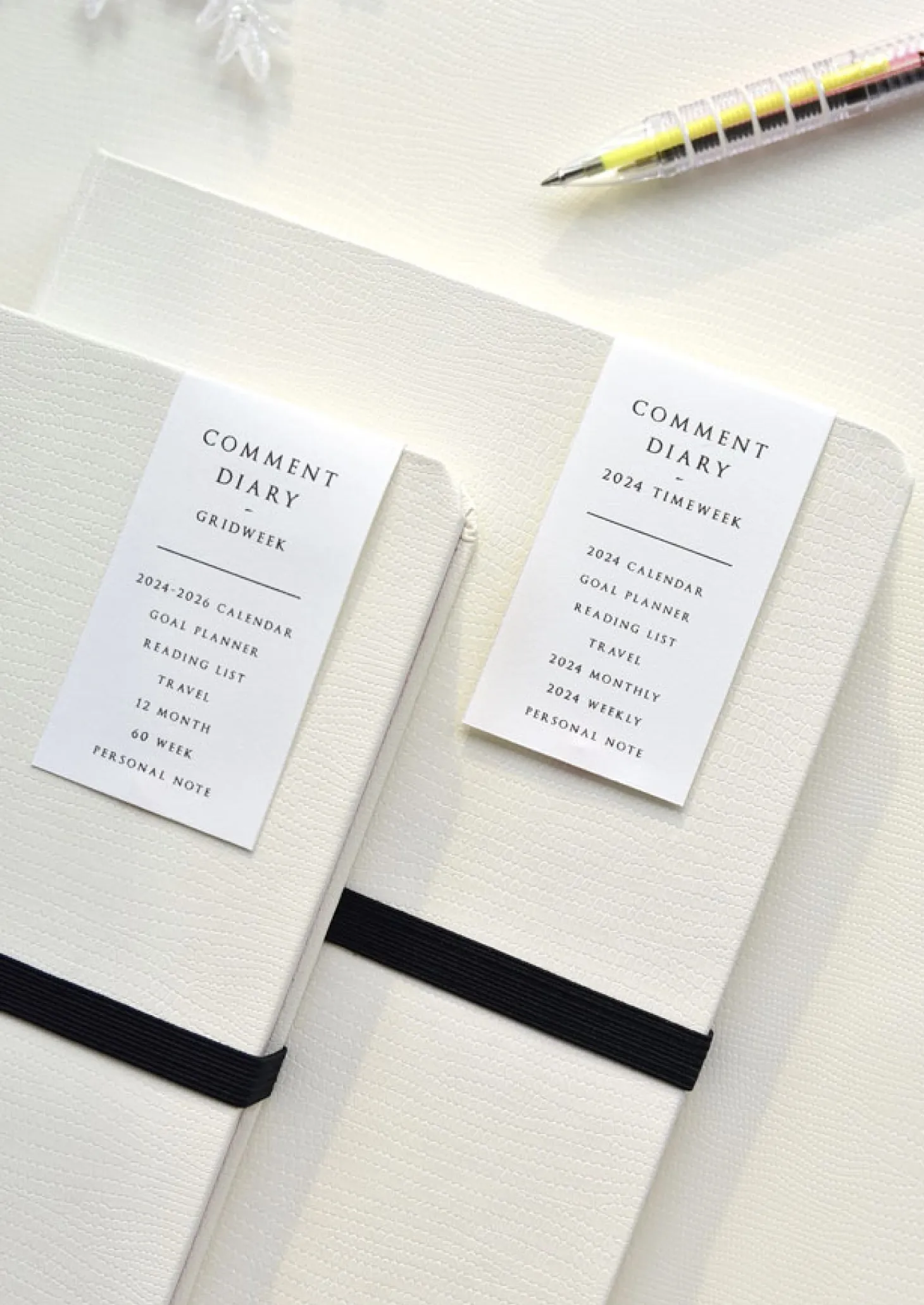 Classy Textured Leather B6 Weekly Planner