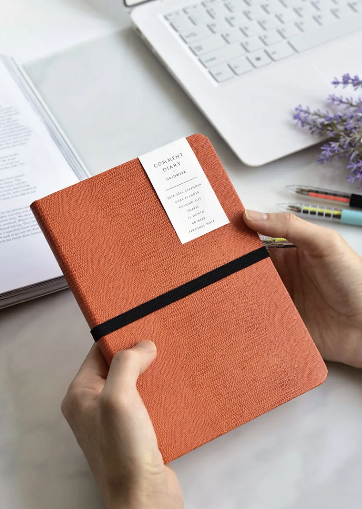 Classy Textured Leather B6 Weekly Planner