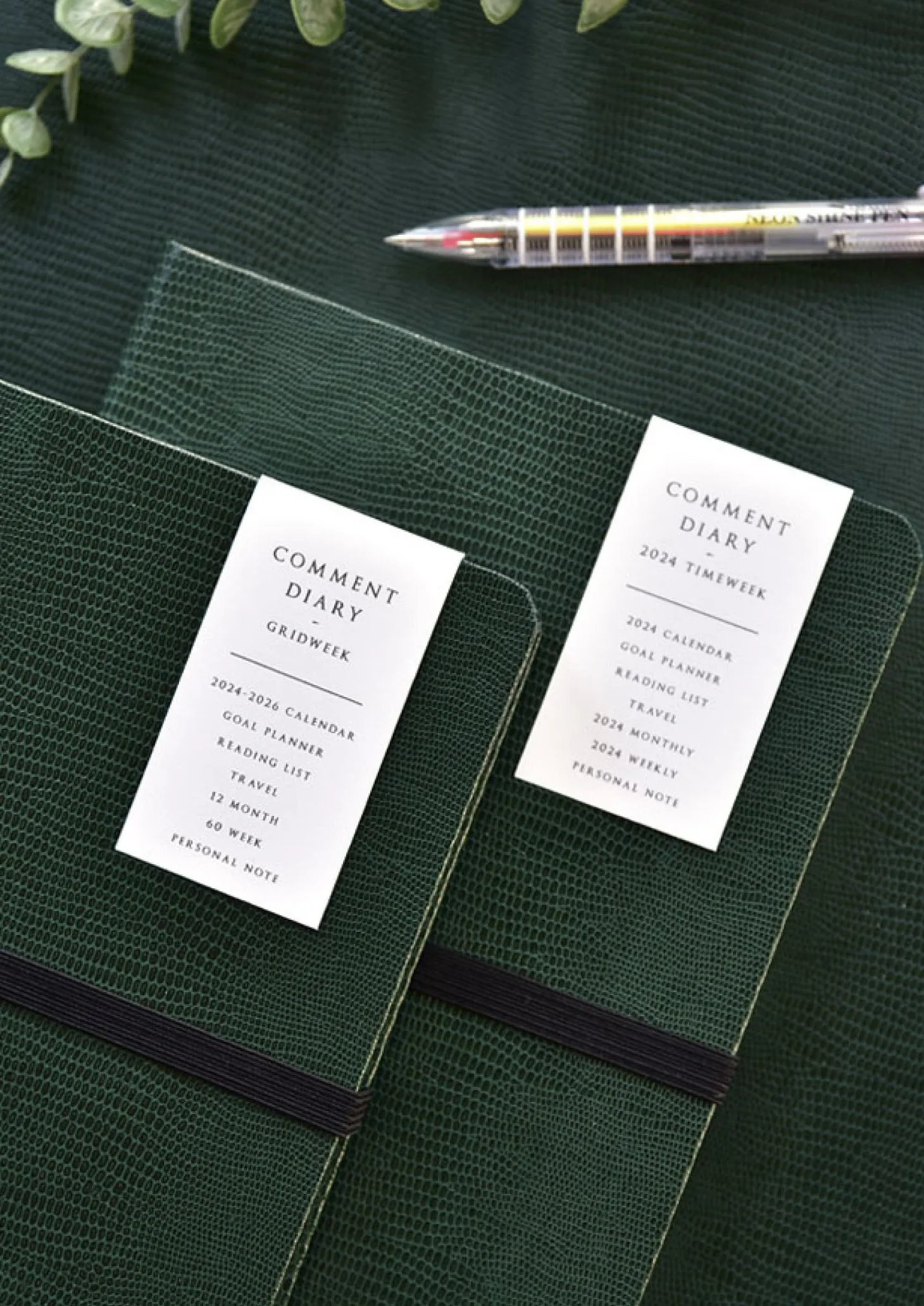 Classy Textured Leather B6 Weekly Planner