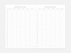 Classy Textured Leather B6 Weekly Planner