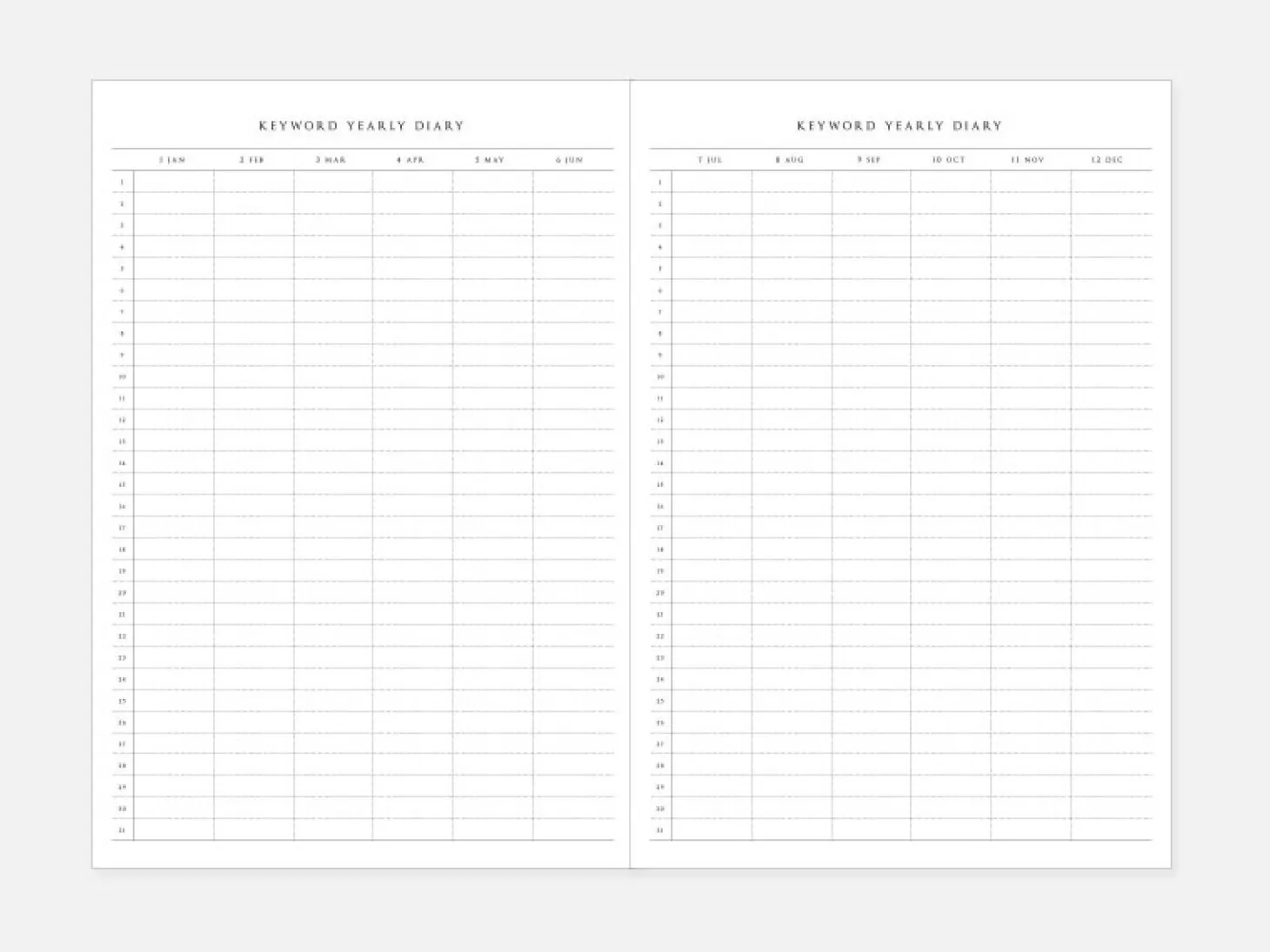 Classy Textured Leather B6 Weekly Planner