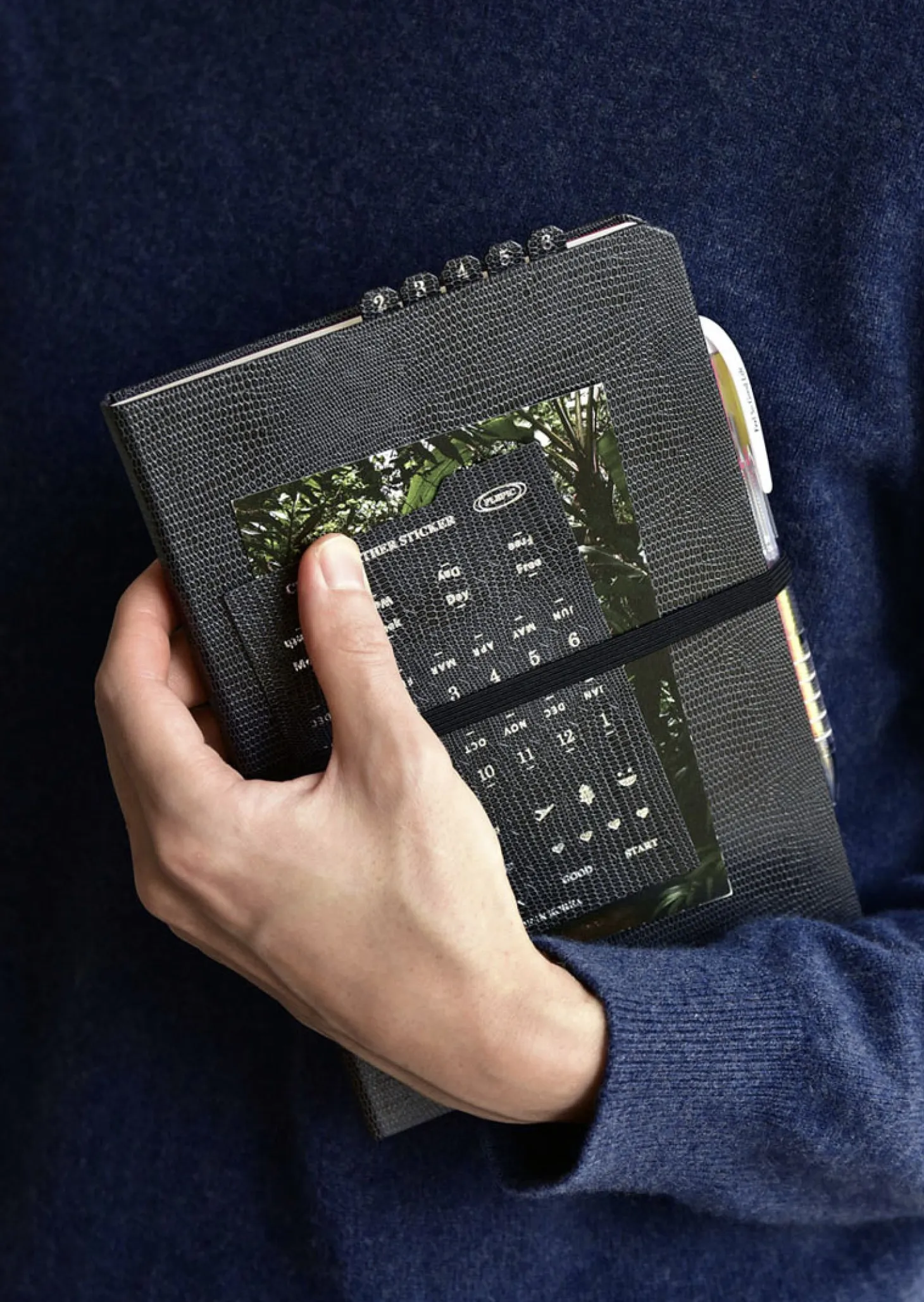 Classy Textured Leather B6 Weekly Planner