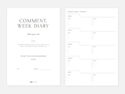 Classy Textured Leather B6 Weekly Planner