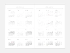 Classy Textured Leather B6 Weekly Planner