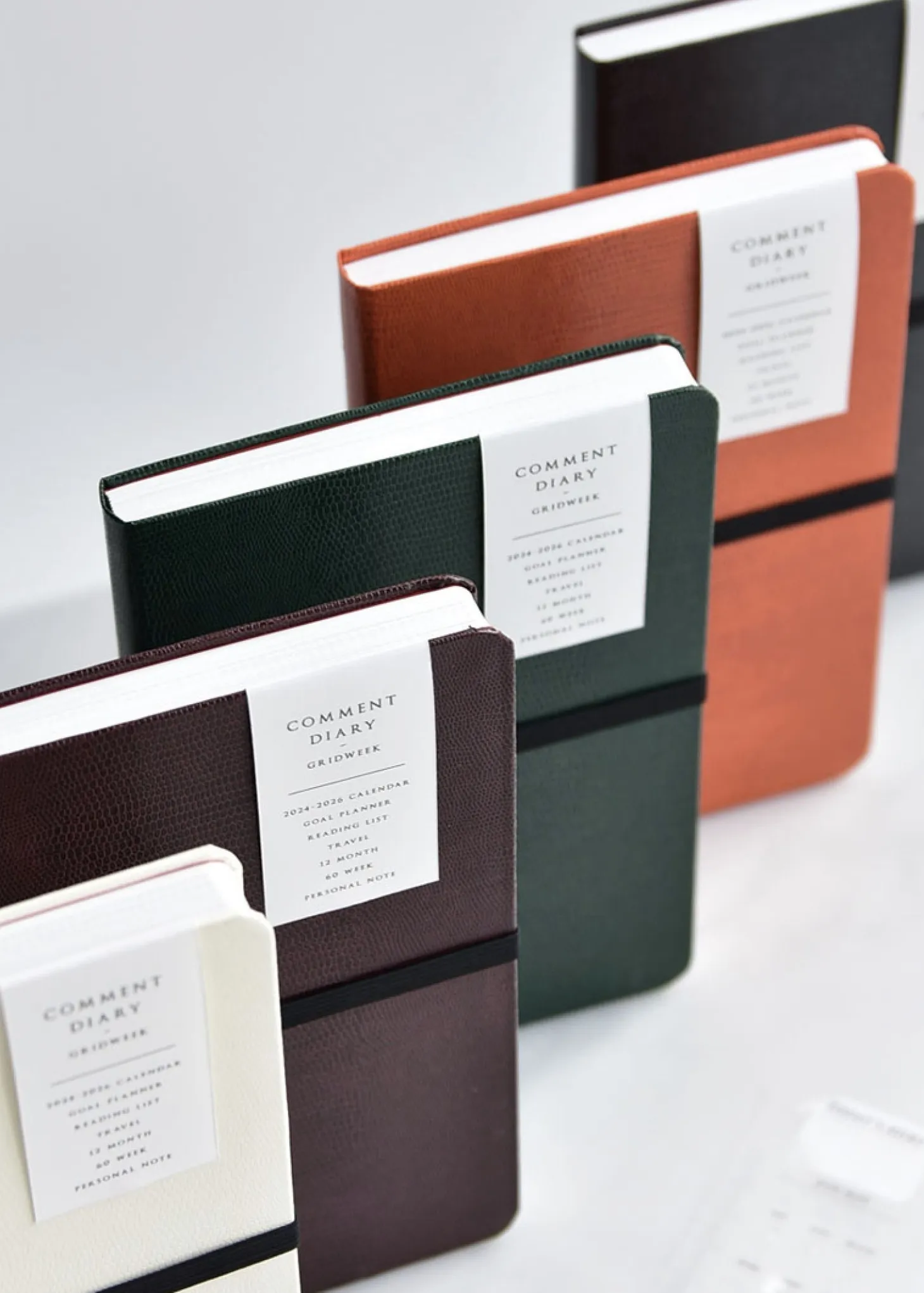 Classy Textured Leather B6 Weekly Planner