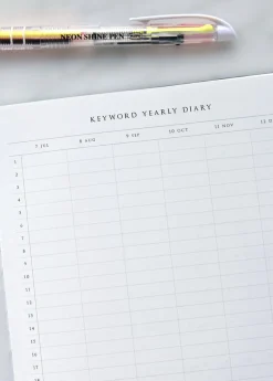 Classy Textured Leather B6 Weekly Planner