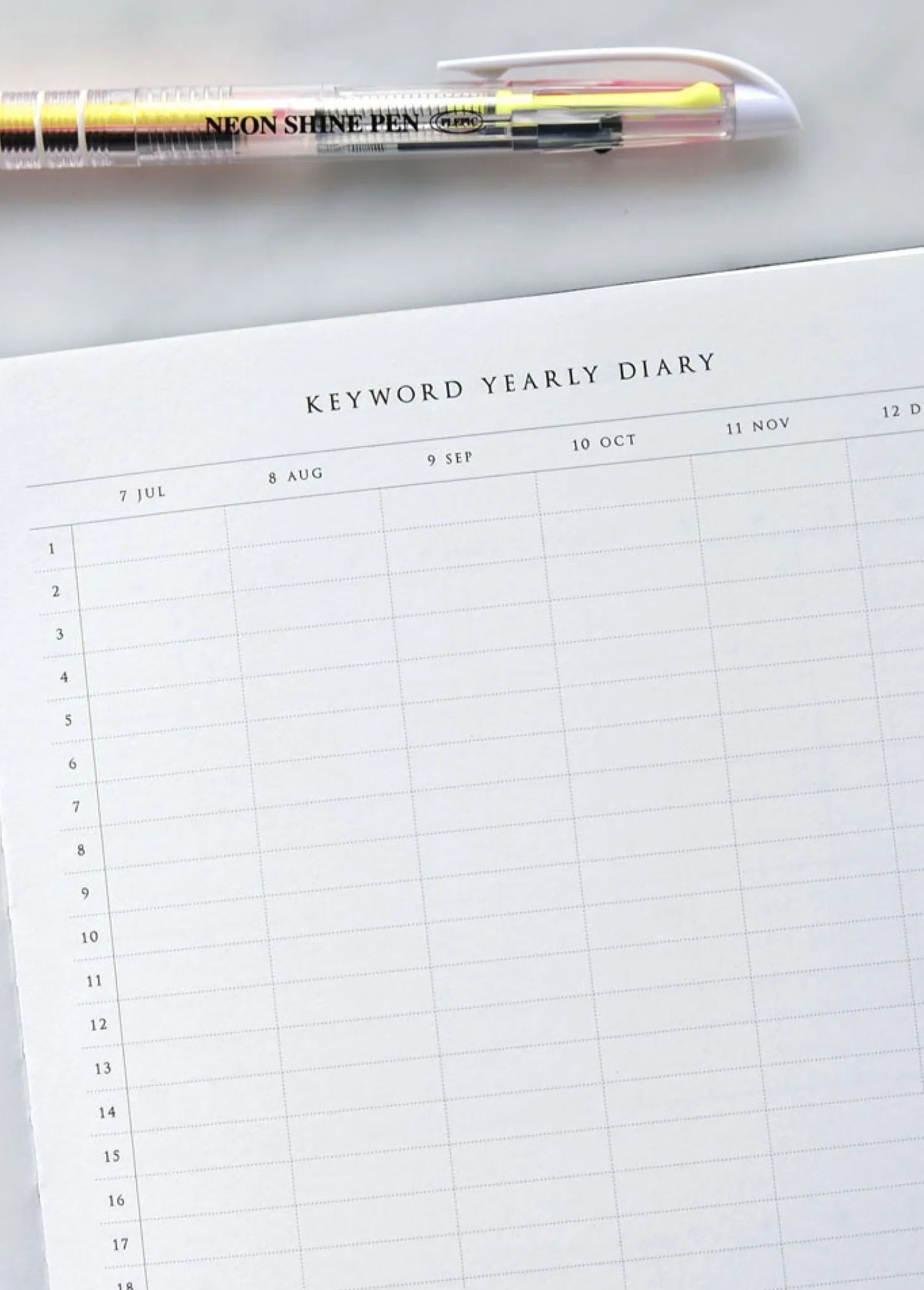 Classy Textured Leather B6 Weekly Planner