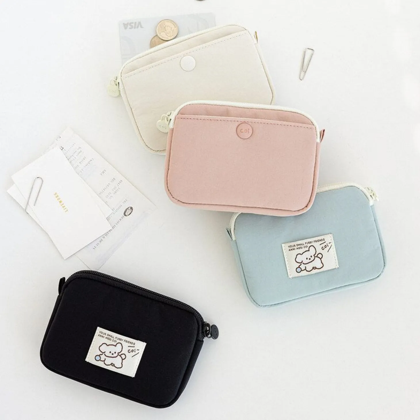 Coi Puppy Twill Card Pouch