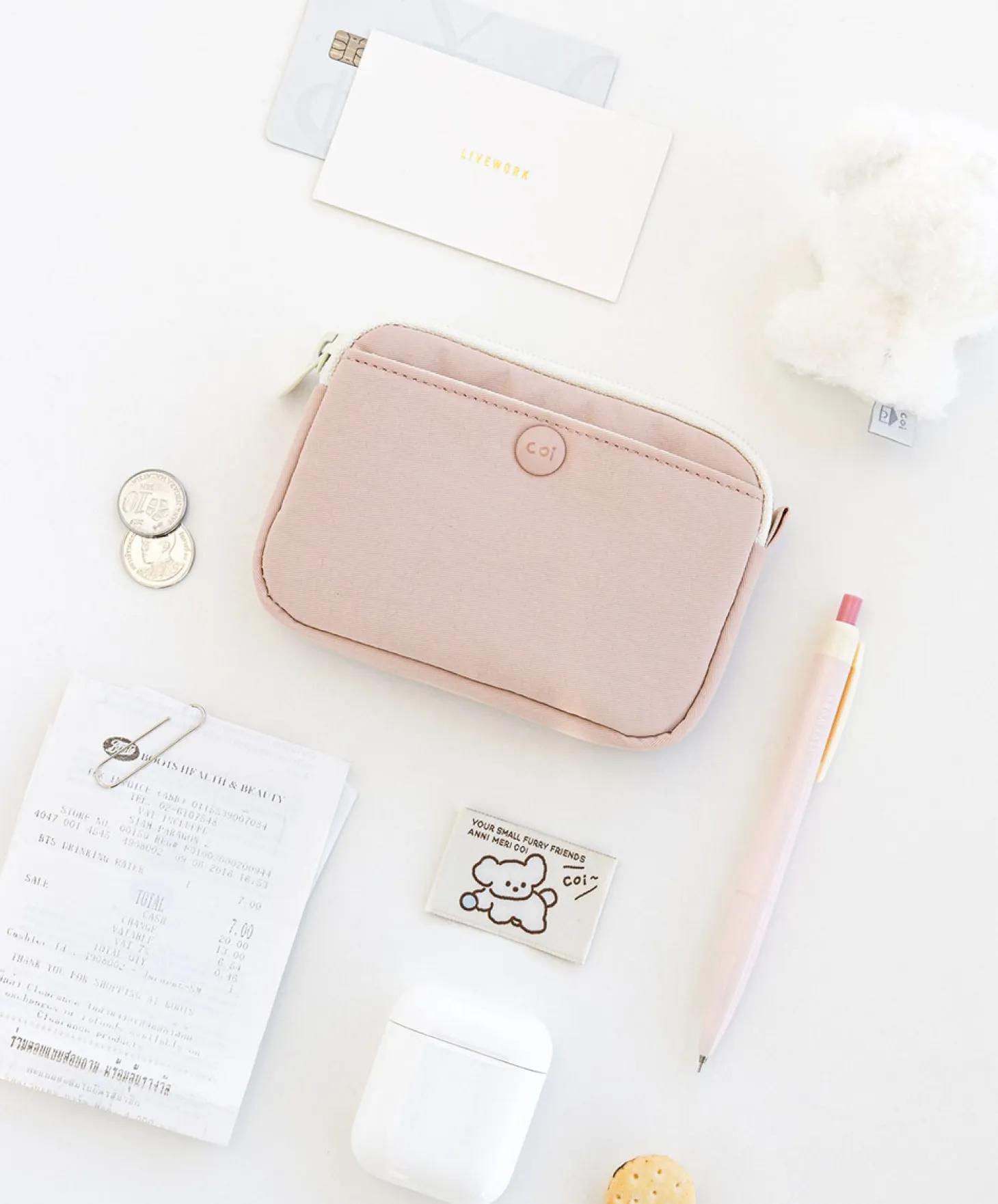 Coi Puppy Twill Card Pouch
