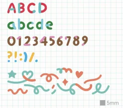 Color Combo Alphabet Removable Sticker