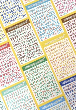 Color Combo Alphabet Removable Sticker