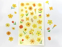 Colored Pencil Drawing Flower Sticker