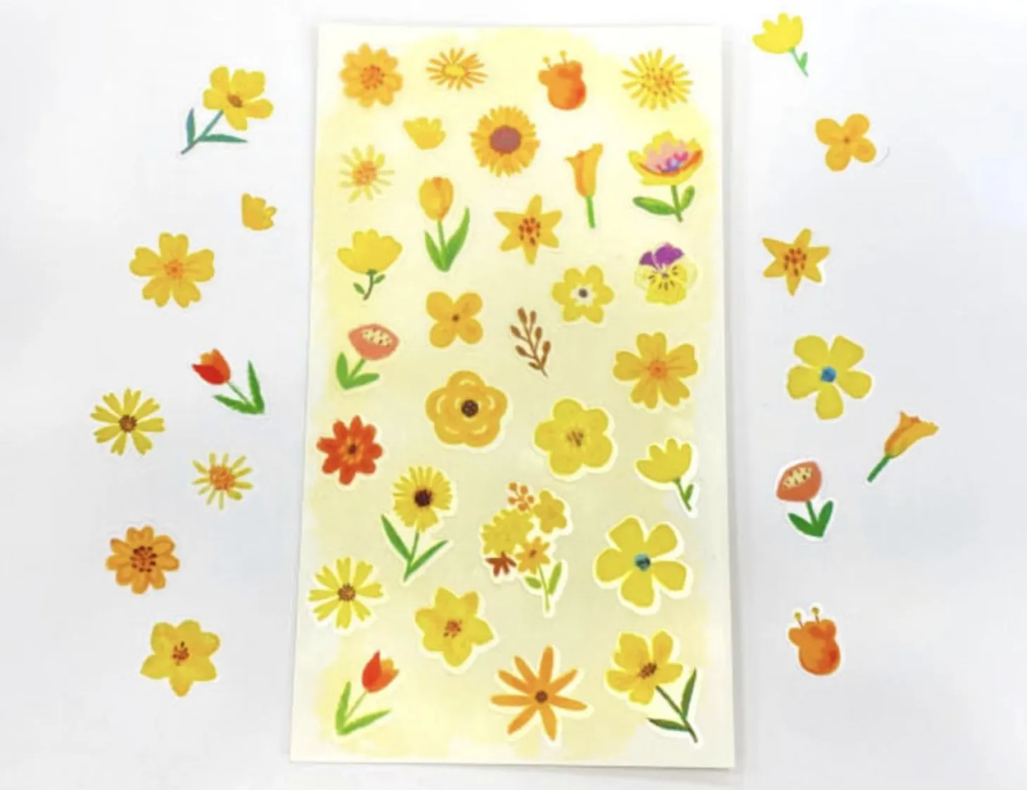 Colored Pencil Drawing Flower Sticker