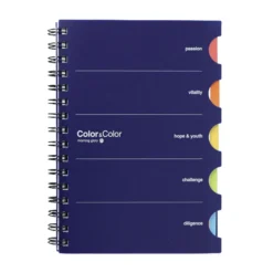 Colorful Index A5 Spiral Lined Notebook