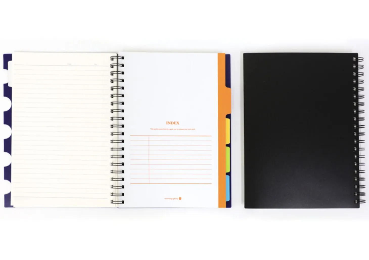 Colorful Index B5 Spiral Lined Notebook