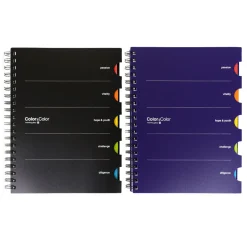 Colorful Index B5 Spiral Lined Notebook