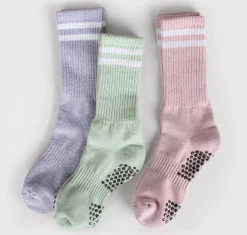Colorful Non-slip Athletic Crew Socks
