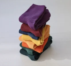 Colorful Ribbed Crew Women Socks