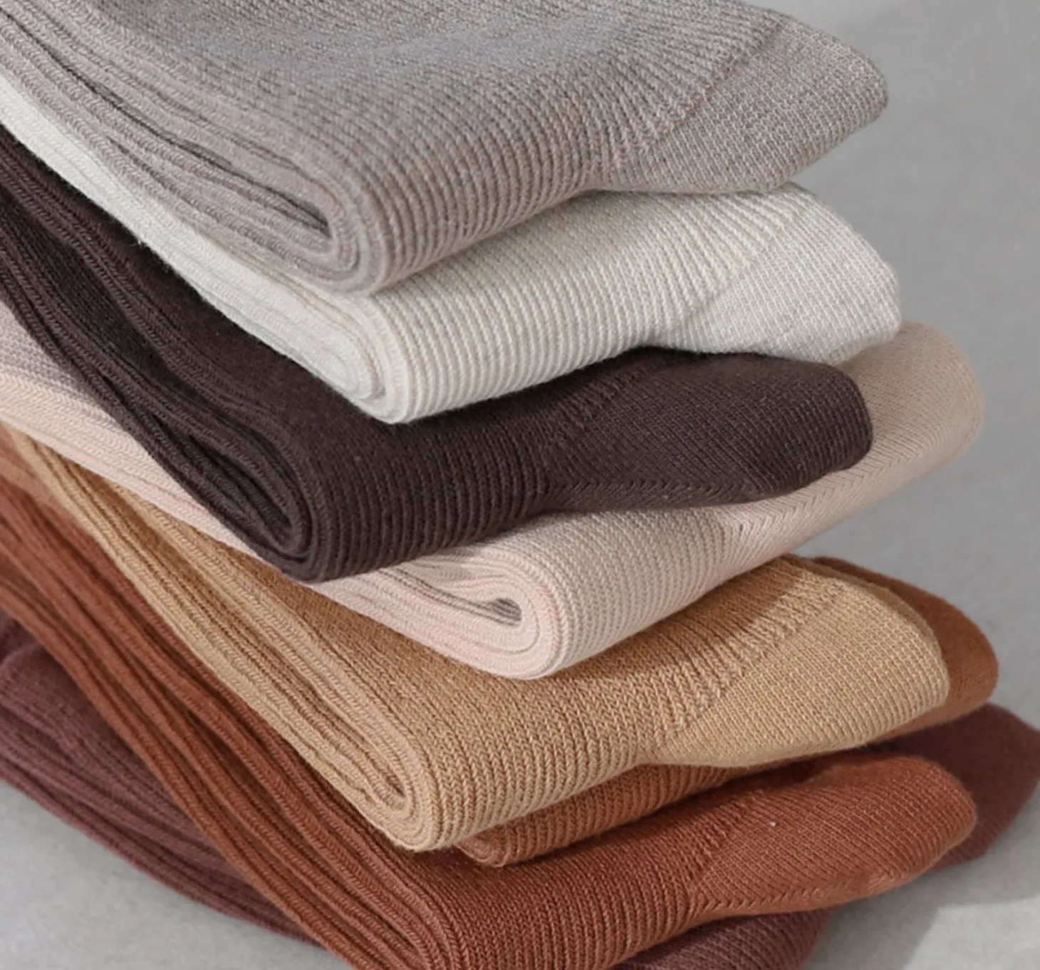 Colorful Ribbed Crew Women Socks