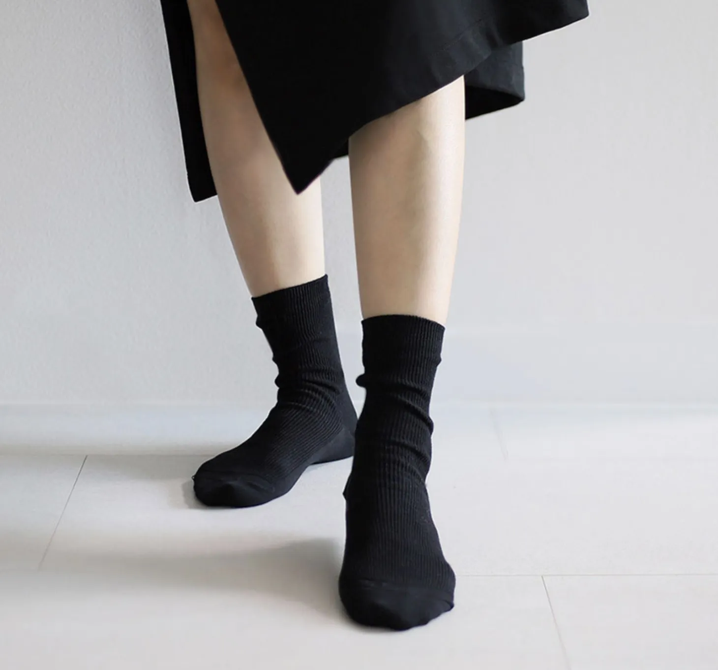 Colorful Ribbed Crew Women Socks