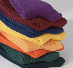 Colorful Ribbed Crew Women Socks