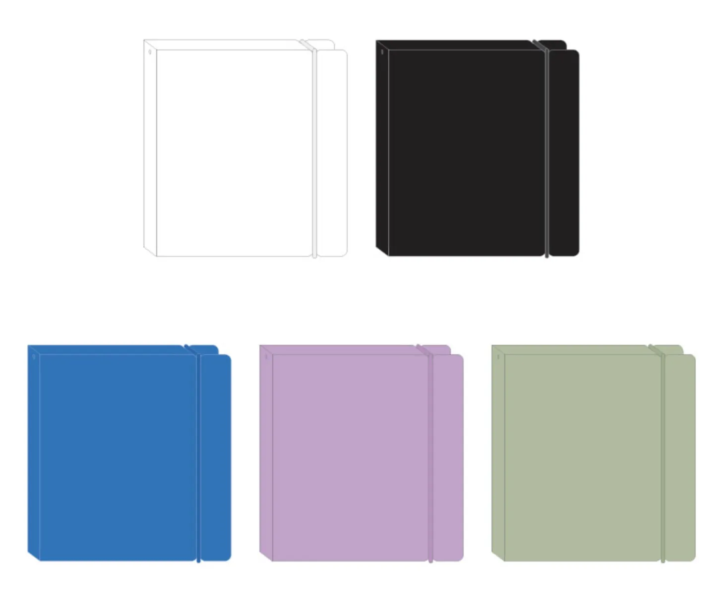 Colorful 6 Ring A6 Wide Binder