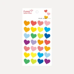 Colorful See-through Heart PVC Sticker