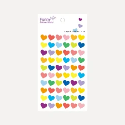 Colorful See-through Heart PVC Sticker