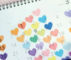 Colorful See-through Heart PVC Sticker