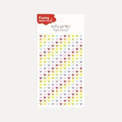 Colorful See-through Heart PVC Sticker