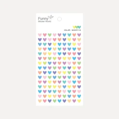 Colorful See-through Heart PVC Sticker