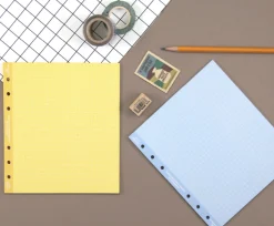 Colorful Square Grid 6 Ring A6 Wide Note Refill