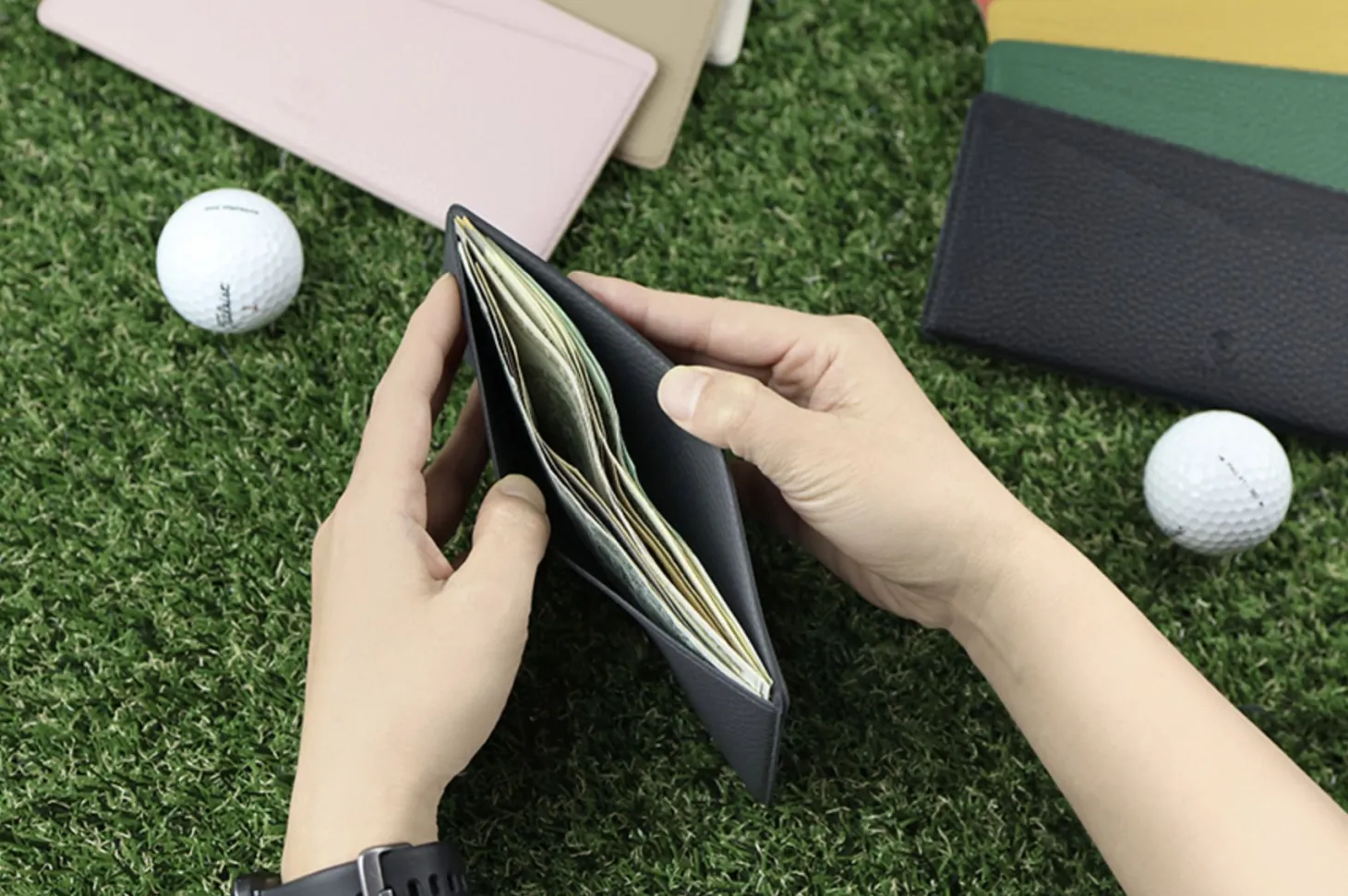 Colorful Vegan Leather Slim Bill Pocket