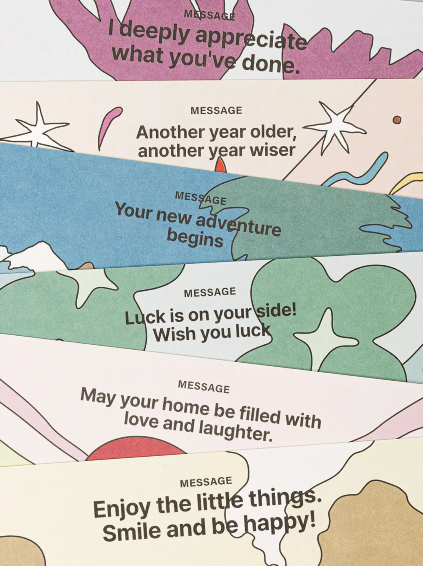 Colorful Wishes Postcard